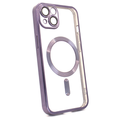 Чохол Shining with MagSafe на iPhone 14 із захисними лінзами на камеру Deep Purple