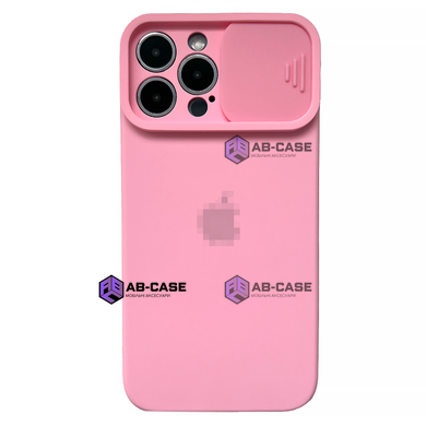 Чехол Silicone with Logo hide camera, для iPhone 12 Pro Max (Pink)