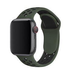Ремешок силиконовый Nike Sport Band для Apple Watch 38|40|41mm Khaki-Black