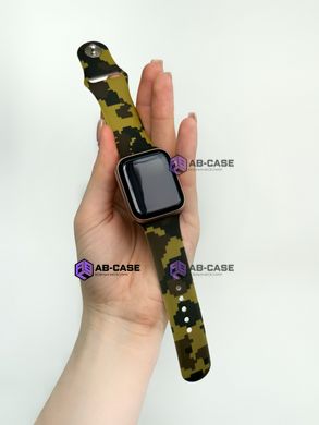 Силіконовий ремінець на Apple Watch (38mm, 40mm, 41mm, Camouflage Pixel)