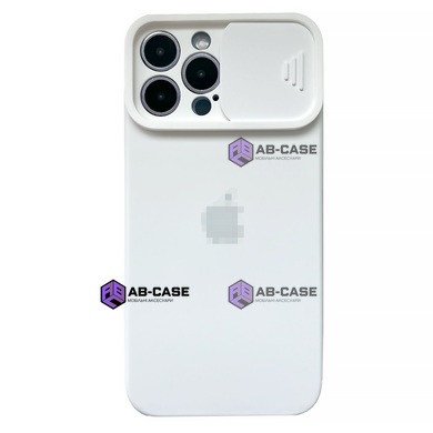 Чехол Silicone with Logo hide camera, для iPhone 12 Pro Max (White)