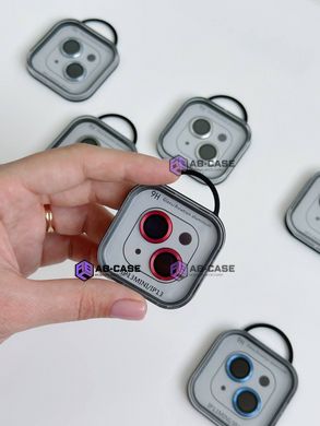 Защитные линзы на камеру iPhone 13 mini Metal Glass Lenses Red