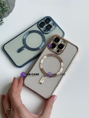 Чехол Shining with MagSafe для iPhone 11 с защитными линзами на камеру Gold