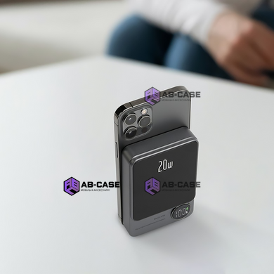 Беспроводной магнитный павербанк 10000 mAh 20w Q9 для iPhone MagSafe - Graphite Black
