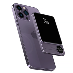 Беспроводной магнитный павербанк 10000 mAh 20w Q9 для iPhone MagSafe - Purple