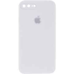 Чехол Silicone Case FULL CAMERA (square side) (для iPhone 7/8 PLUS) (White)