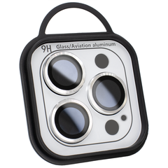 Защитные линзы на камеру iPhone 15 Pro Max Metal Glass Lenses Silver