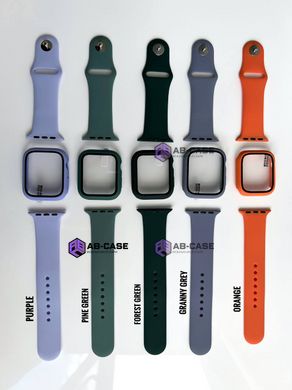 Комплект Band + Case чехол с ремешком для Apple Watch (44mm, Orange)