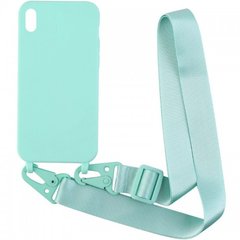 Чехол STRAP COLOR CASE для iPhone (iPhone XS MAX, Sea Blue)