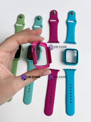 Комплект Band + Case чехол с ремешком для Apple Watch (44mm, Sky Blue)
