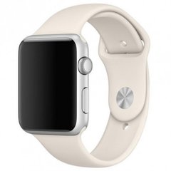 Силіконовий ремінець на Apple Watch (42mm, 44mm, 45mm, 49 mm №11 Antique White, S)