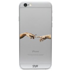 Чехол прозрачный Print Art для iPhone 6/6s Тянущиеся друг к другу руки