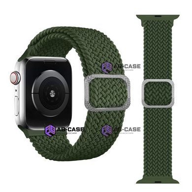 Регулируемый монобраслет на Apple Watch Braided Solo Loop (Dark Green, 42/44/45/49mm)