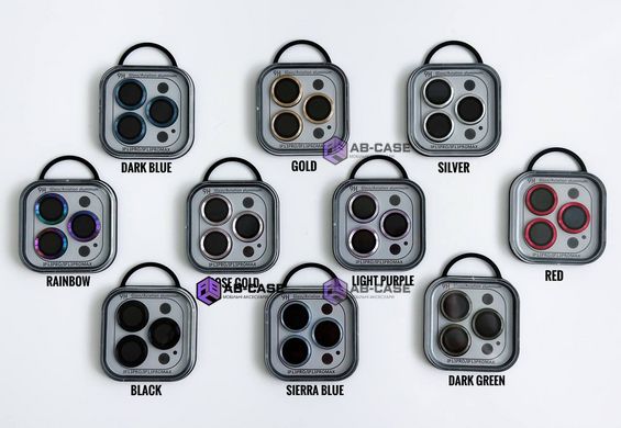 Защитные линзы на камеру iPhone 13 Pro Metal Glass Lenses Light Purple