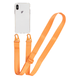 Прозрачный чехол для iPhone Xs Max c ремешком Crossbody Orange