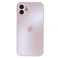 Чехол стеклянный матовый AG Glass Case для iPhone 12 с защитой камеры Pink