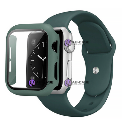 Комплект Band + Case чехол с ремешком для Apple Watch (45mm, Dark Green )