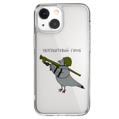 Чехол патриотический Укрпоштовий голуб для iPhone 13 Mini