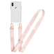 Прозрачный чехол для iPhone Xs Max c ремешком Crossbody Pink Sand