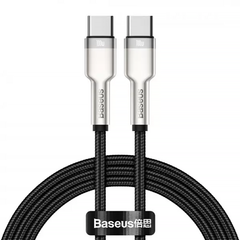 Кабель плетеный Baseus Type-C to Type-C 100W 2m Cafule Metal Cable Black