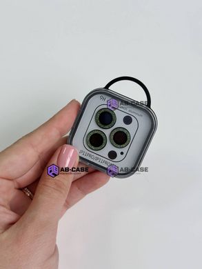 Защитные линзы для камеры iPhone 11 Pro Metal Diamonds Lens блестящие Dark Green