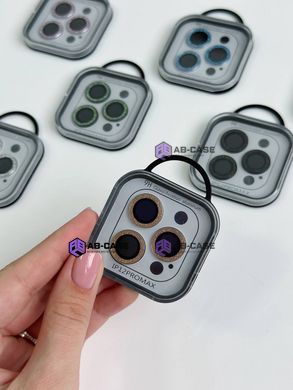 Защитные линзы для камеры iPhone 12 Pro Max Metal Diamonds Lens блестящие Gold