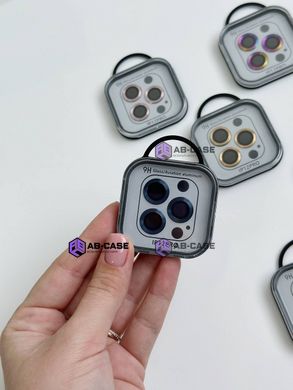Защитные линзы на камеру iPhone 12 Pro Metal Glass Lenses Dark Blue