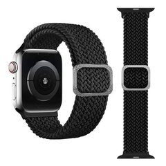 Регулируемый монобраслет на Apple Watch Braided Solo Loop (Black, 42/44/45/49mm)