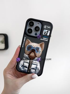 Чехол для iPhone 15 Pro Nimmy Case AnimalZip, Black Dog