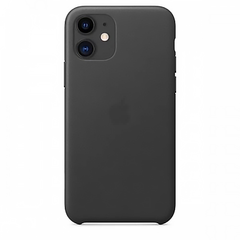 Чохол для iPhone 11 Leather Case PU Black