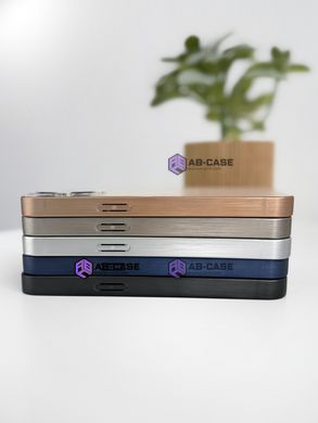 Чехол для iPhone 15 - AG Titanium Case with MagSafe с защитой камеры Golden