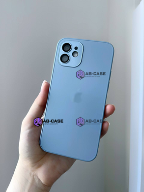Чохол скляний для iPhone 12 матовий AG Glass Case із захистом камери Sierra Blue