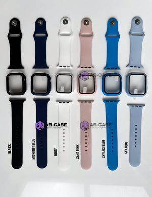 Комплект Band + Case чохол з ремінцем для Apple Watch (45mm, Rose Red )