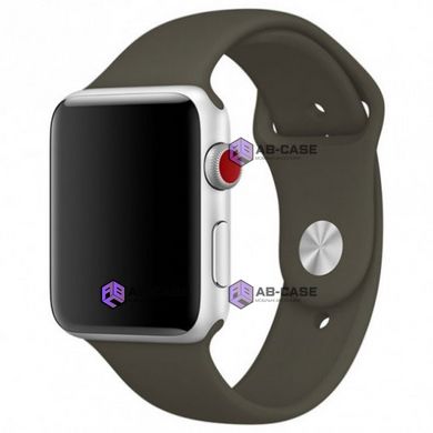 Силіконовий ремінець на Apple Watch (38mm, 40mm, 41mm, Dark Olive, S)
