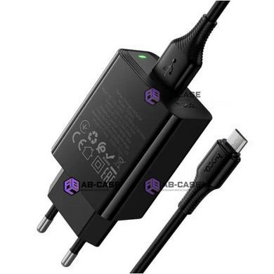 Зарядное устройство 18W (1 USB) Hoco CS92A Leader QC3.0 с кабелем USB - Micro USB (Black)