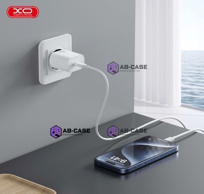 Зарядное устройство 25W (1 Type-C) XO CE25 PD (White)