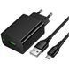Зарядное устройство 18W (1 USB) Hoco CS92A Leader QC3.0 с кабелем USB - Micro USB (Black) 3