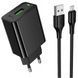 Зарядное устройство 18W (1 USB) Hoco CS92A Leader QC3.0 с кабелем USB - Micro USB (Black) 1
