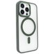 Чохол матовий для iPhone 14 Pro MATT Crystal Guard with MagSafe напівпрозорий Dark Green