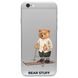 Чохол прозорий Print Bear Stuff на iPhone 6/6s Мишка на лыжах