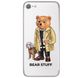 Чохол прозорий Print Bear Stuff на iPhone SE2 Мишка с собакой