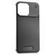 Чехол для iPhone 15 металлический Aluminium with Leather MagSafe, Black