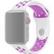 Ремінець силіконовий Nike Sport Band на Apple Watch 38|40|41mm White-Purple
