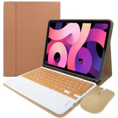 Чехол для iPad 10.9 (Air4/Air5) с клавиатурой, тачпадом и мышкой - Brown