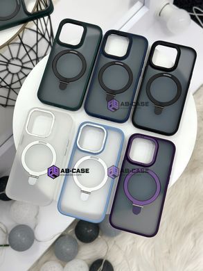 Чохол Matt Guard Magsafe на iPhone 13 з підставкою Dark Green