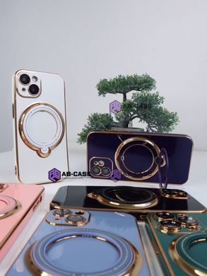 Чехол для iPhone 11 Holder Glitter Shining Сase with MagSafe с подставкой и защитными линзами на камеру Black