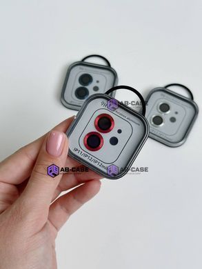 Защитные линзы для камеры iPhone 11 Metal Glass Lenses Red