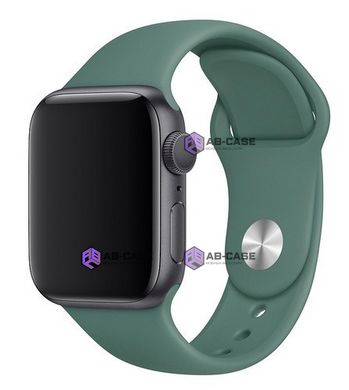 Силиконовый ремешок для Apple Watch (42mm, 44mm, 45mm, 49 mm Pine Green, S)