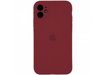 Чехол Silicone Case FULL CAMERA (для iPhone 11, Marsala)