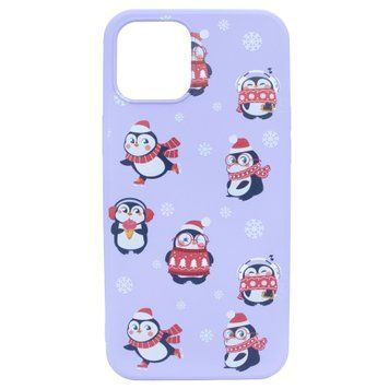 Чохол для iPhone 12 | 12 Pro WAVE Winter Case Peguins Light Purple